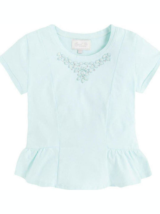 Mayoral Kids Blouse Short Sleeve Light Blue