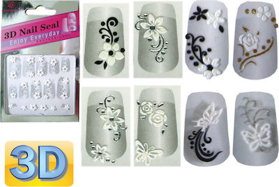 AGC Stickers with Design,art stickers for Nails 3D Nail Stickers 10 pieces. 10pcs