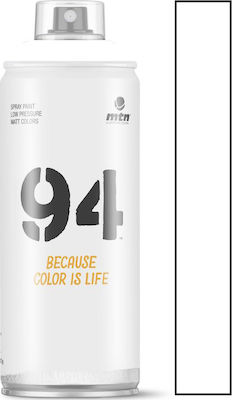 Montana Colors Σπρέι Βαφής 94 με Ματ Εφέ Spectral Air White 400ml