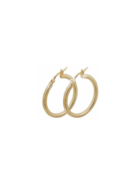 14K Gold earrings "Lilies with grommets"