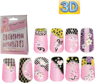 AGC Stickers with Design,art stickers for Nails 3D Nail Stickers 10 pieces. 10pcs