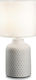 Ideal Lux Kali Ceramic Table Lamp for Socket E14 with White Shade and Gray Base