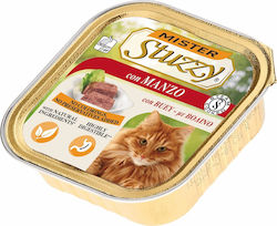 Stuzzy Mister Wet Food for Adult Cats In Tray with Beef 1pc 100gr