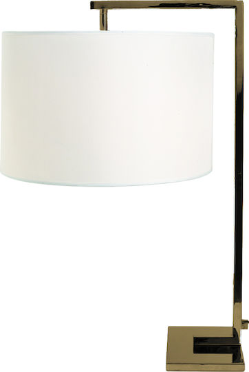 Home Lighting Moa Metall Tischlampe für Fassung E27 mit Weiß Schirm und Bronze Basis