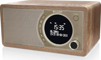 Sharp DR-450 Tabletop Radio Electric DAB+ with Bluetooth Brown