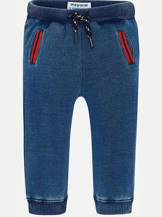 Mayoral Kids Fabric Trousers Blue