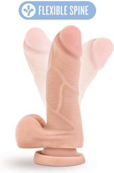 Au Naturel Mighty Mike Glass Dildo with Balls and Suction Cup Beige 15cm
