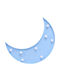 Kiokids Plastic Kids Wall Light Moon Blue