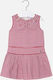 Mayoral Kids Dress Striped Sleeveless Red