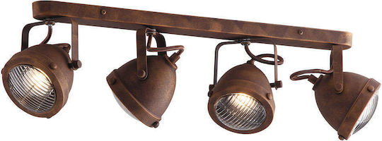 Fan Europe Habana Spot with 4 Lights and with Socket GU10 in Copper Color