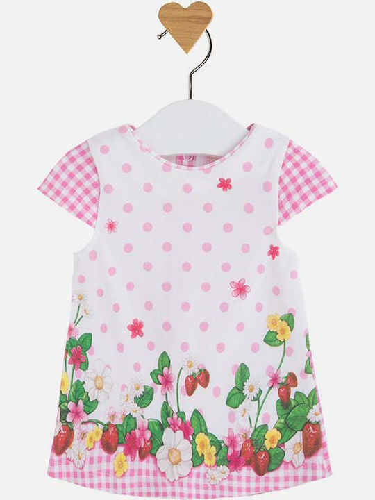 Mayoral Kids Dress Short Sleeve Pink