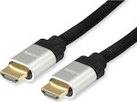 Equip Ultra High Speed HDMI 2.1 împletitură Cablu HDMI de sex masculin - HDMI de sex masculin 1m Negru