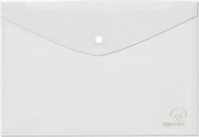Typotrust Φάκελος Διαφανής με Κουμπί για Χαρτί A3 Λευκό 32X45cm