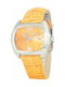 Chronotech Watch Battery with Yellow Leather Strap CT2188L-06