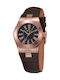 Time Force Watch with Brown Leather Strap S0319042