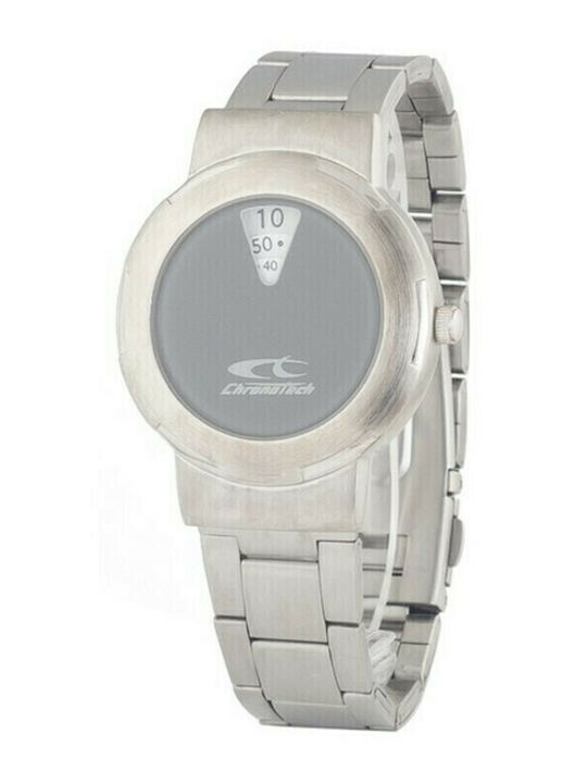 Chronotech Γυναικείο Ρολόι 35mm Μπαταρίας με Ασημί Μεταλλικό Μπρασελέ