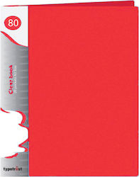 Typotrust Clipboard Flexible with 80 plastic sleeves Slides for Paper A4 Red 1pcs