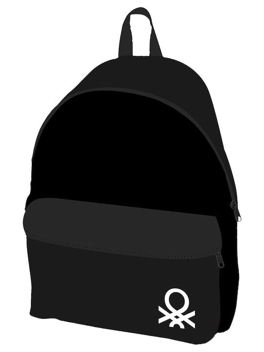 Benetton Creative Concepts Black School Bag Backpack Junior High-High School in Black color