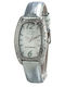 Chronotech Women's Watch with Silver Leather Strap