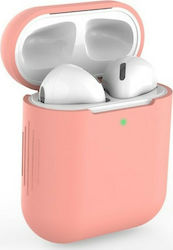 Σιλικόνης Case Silicone in Pink color for Apple AirPods 1 / AirPods 2