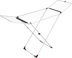 Vileda Universal Metallic Folding Floor Clothes Drying Rack with Hanging Length 18m