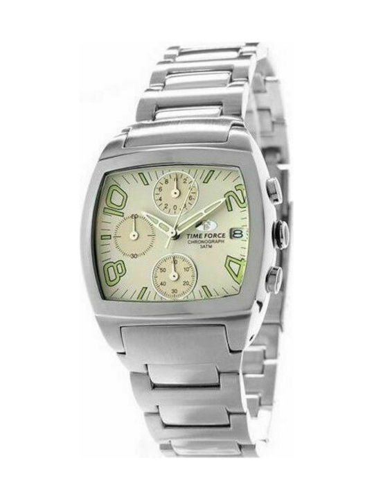 Time Force Watch Chronograph Battery with Silver Metal Bracelet S0336908