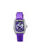 Chronotech Watch with Purple Leather Strap CT7094SS-43