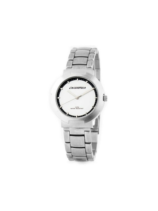 Chronotech Uhr mit Silber Metallarmband CT6451-03M
