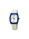 Chronotech Watch with White Leather Strap CT2050L-07