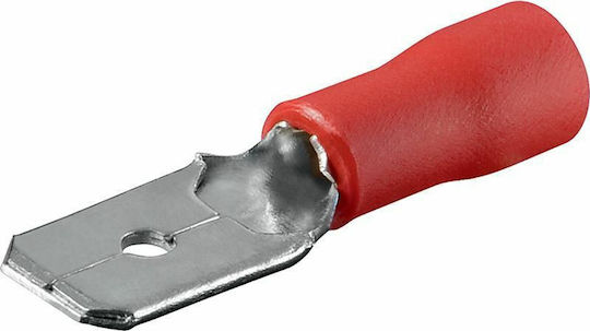 SAS Συρταρωτοί Ακροδέκτες με Μόνωση 0.5-1.5mm² Κόκκινο (AK-AK-042) σε σετ των 100τμχ
