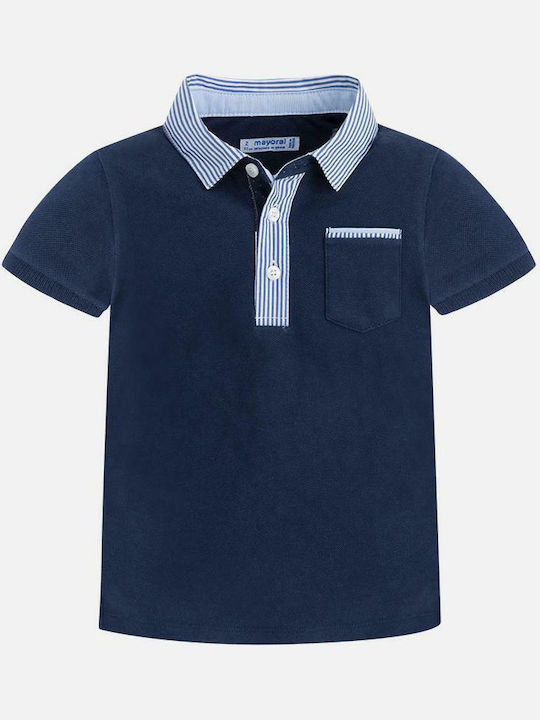 Mayoral Kids Polo Short Sleeve Blue