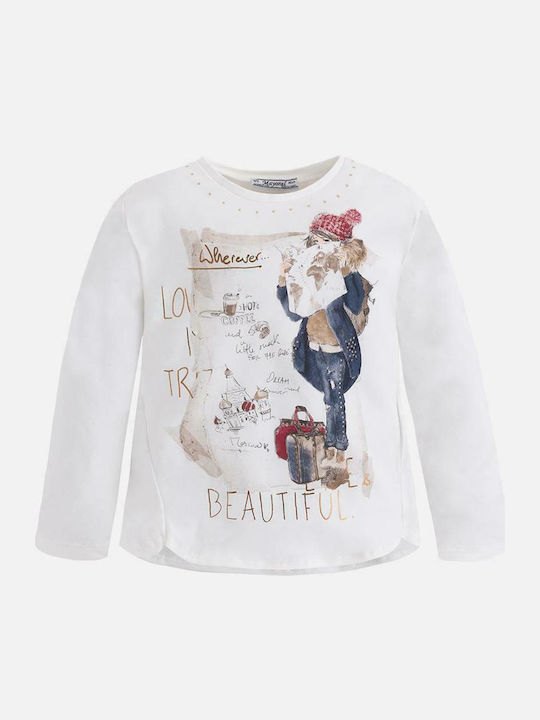 Mayoral Kids Blouse Long Sleeve White