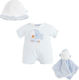 Mayoral Baby Bodysuit Set Short-Sleeved with Accessories Light Blue