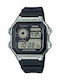 Casio Collection Digital Men's Watch 45mm Chronograph Battery with Black Rubber Strap