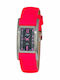 Justina Women's Watch with Red Leather Strap