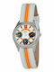 Justina Women's Watch Chronograph with Leather Strap