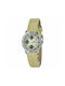 Justina Watch Chronograph with Beige Leather Strap 32552H