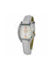 Justina Watch with White Leather Strap 21993R