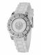 Justina Women's Watch with White Rubber Strap