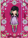 Santoro Folder Prespan with Rubber Band and Ears for Paper A4 Pink You Brought Me Love
