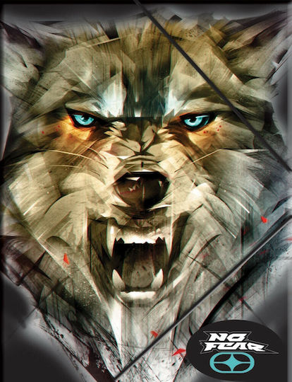 Back Me Up Φάκελος με Λάστιχο για Χαρτί A4 Μαύρος No Fear- Army Wolf