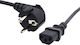 Powertech Schuko - IEC C13 Cable 1.5m Μαύρο CAB-P020