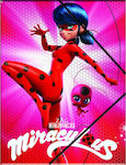 Gim Φάκελος με Λάστιχο και Αυτιά για Χαρτί A4 Ροζ Miraculous Ladybug