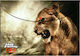 Back Me Up Dosar cu Buton pentru Hârtie A4 Maro No Fear - Desert Lion