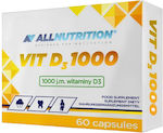 AllNutrition Vit D3 1000 Vitamin for Immune System Boost & Bone Health 1000iu 60 caps