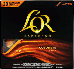 L'Or Capsule Espresso Colombia Compatibile cu Mașina Nespresso 20capace