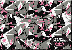 Back Me Up Φάκελος με Κουμπί Γκρι No Fear - Pink Splash Back Me Up Φάκελος με Κουμπί Γκρι No Fear - Pink Splash