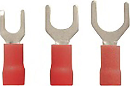 Adeleq Insulated Spade Terminal 1.5mm² Φ4mm Red 100pcs 12-512154