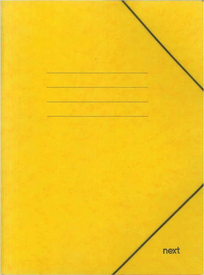 Next Folder Prespan with Rubber Band for Paper A3 Yellow