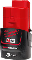 Milwaukee Baterie Unealtă Litiu 12V M12B3 Milwaukee Baterie Unealtă Litiu 12V M12B3